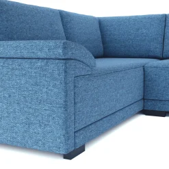 Ecksofa mit Schlaffunktion LYNN links blau