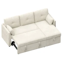 Ecksofa mit Schlaffunktion MIRABEL rechts beige