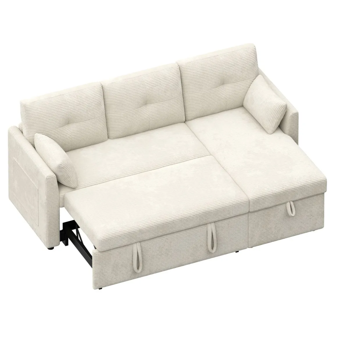 Ecksofa mit Schlaffunktion MIRABEL rechts beige