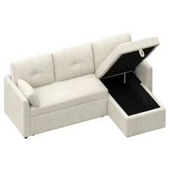Ecksofa mit Schlaffunktion MIRABEL rechts beige