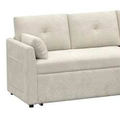 Ecksofa mit Schlaffunktion MIRABEL rechts beige