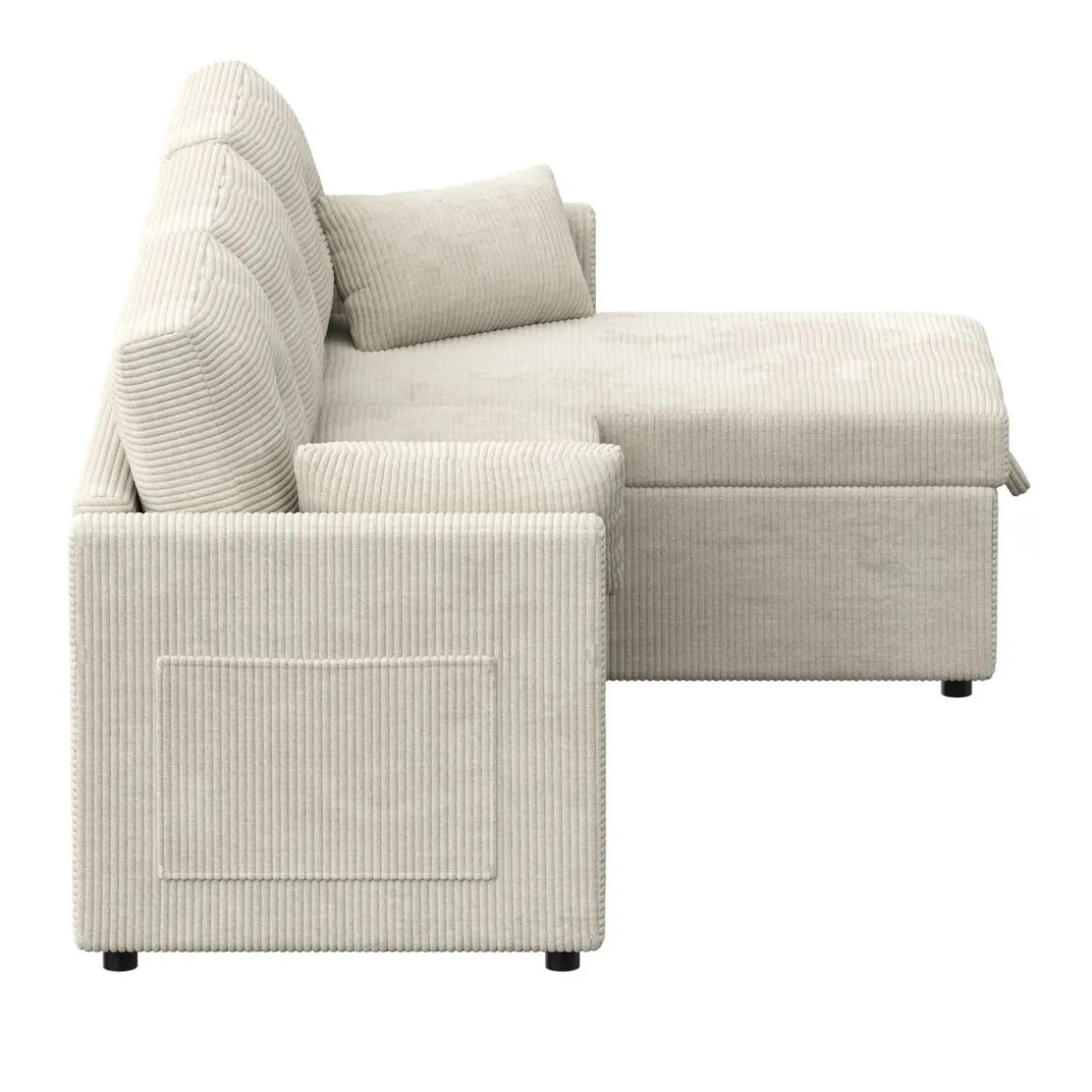 Ecksofa mit Schlaffunktion MIRABEL rechts beige