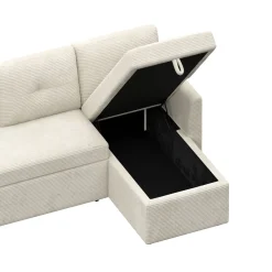 Ecksofa mit Schlaffunktion MIRABEL rechts beige