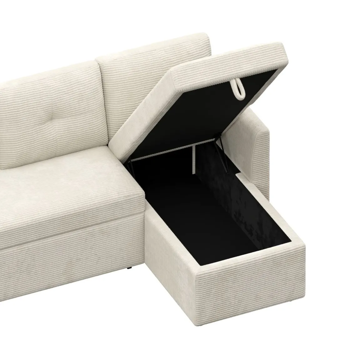 Ecksofa mit Schlaffunktion MIRABEL rechts beige