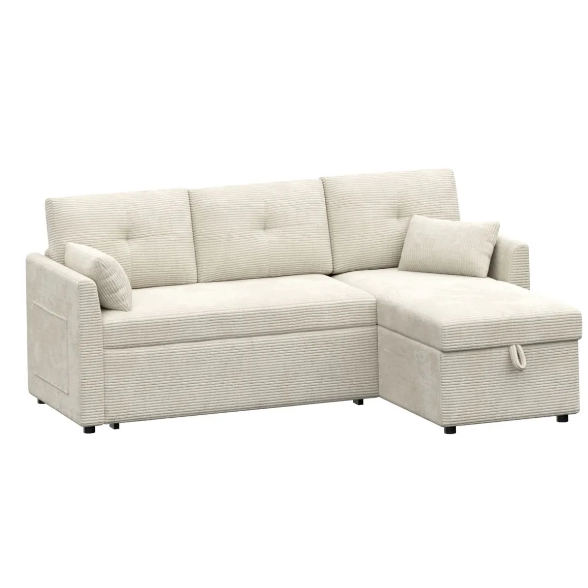 Ecksofa mit Schlaffunktion MIRABEL rechts beige