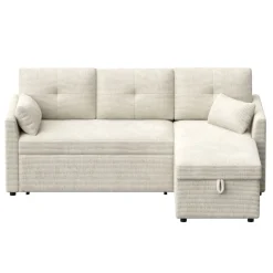 Ecksofa mit Schlaffunktion MIRABEL rechts beige