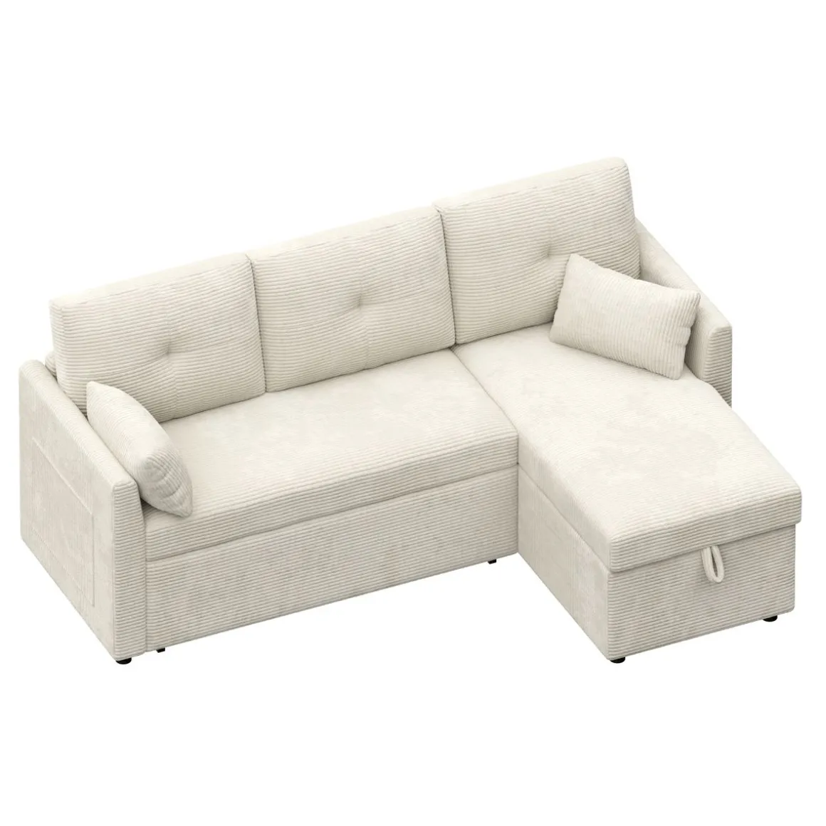 Ecksofa mit Schlaffunktion MIRABEL rechts beige