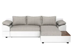 Ecksofa mit Schlaffunktion NALA rechts weiss