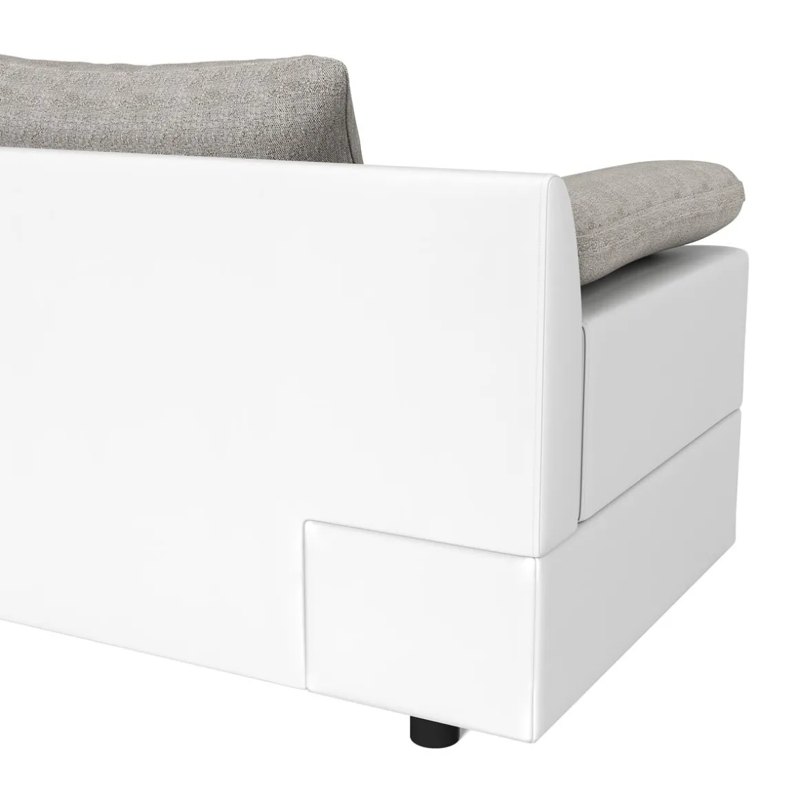 Ecksofa mit Schlaffunktion NALA rechts weiss