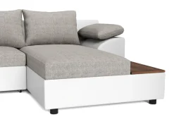 Ecksofa mit Schlaffunktion NALA rechts weiss