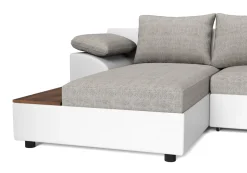 Ecksofa mit Schlaffunktion NALA links weiss