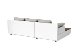Ecksofa mit Schlaffunktion NALA links weiss