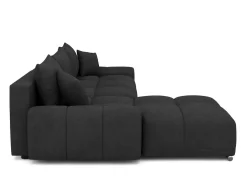 Ecksofa mit Schlaffunktion TRAVIS links schwarz