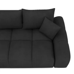 Ecksofa mit Schlaffunktion TRAVIS links schwarz
