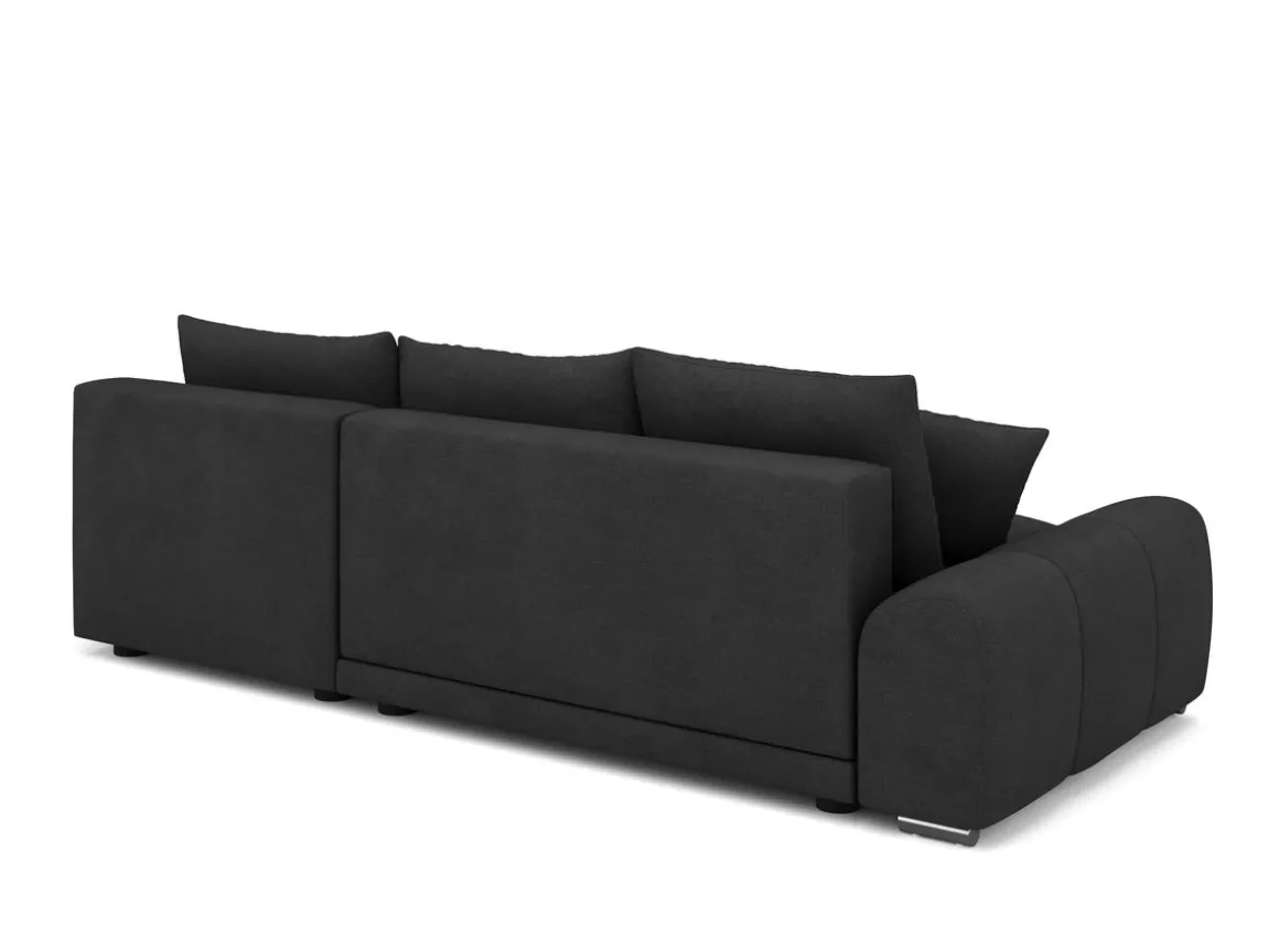 Ecksofa mit Schlaffunktion TRAVIS rechts schwarz