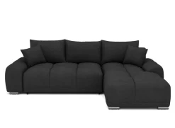 Ecksofa mit Schlaffunktion TRAVIS rechts schwarz