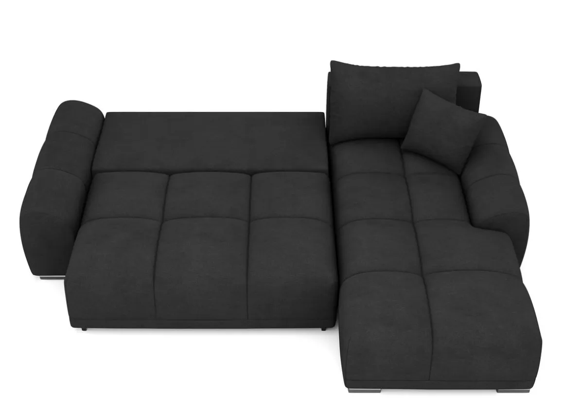 Ecksofa mit Schlaffunktion TRAVIS rechts schwarz