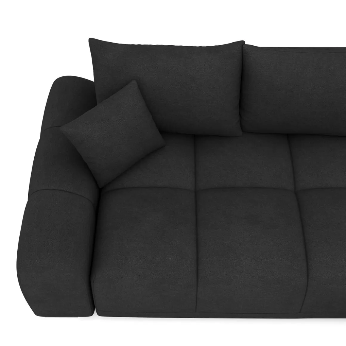 Ecksofa mit Schlaffunktion TRAVIS rechts schwarz