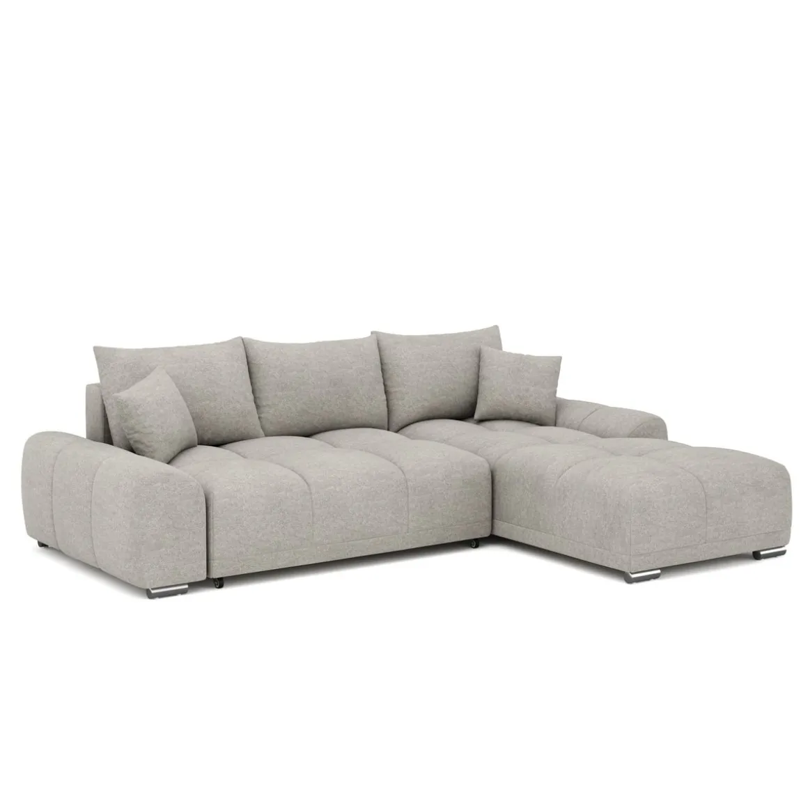 Ecksofa mit Schlaffunktion TRAVIS rechts grau