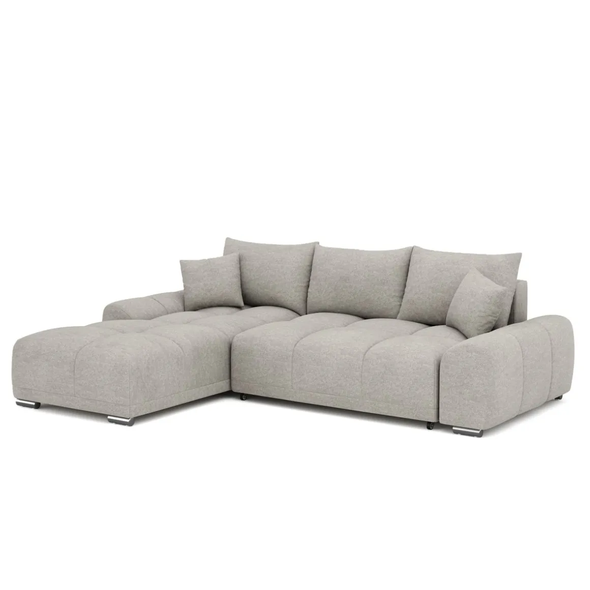 Ecksofa mit Schlaffunktion TRAVIS links grau