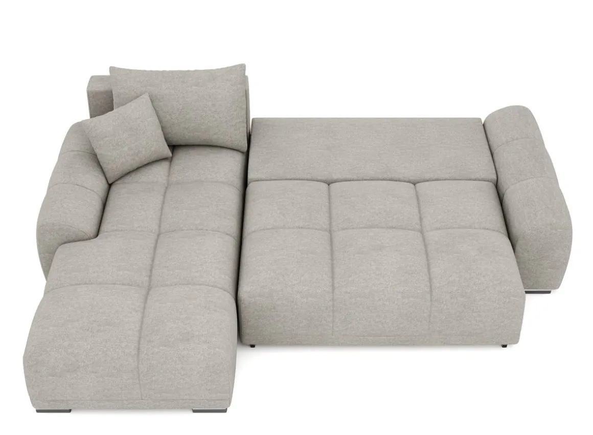 Ecksofa mit Schlaffunktion TRAVIS links grau
