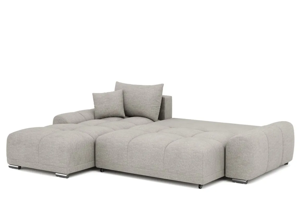 Ecksofa mit Schlaffunktion TRAVIS links grau