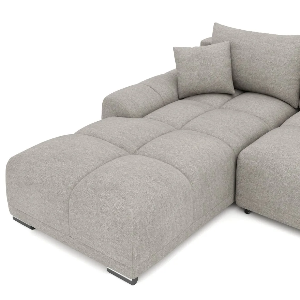 Ecksofa mit Schlaffunktion TRAVIS links grau