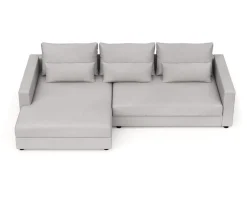 Ecksofa NAEL links hellgrau