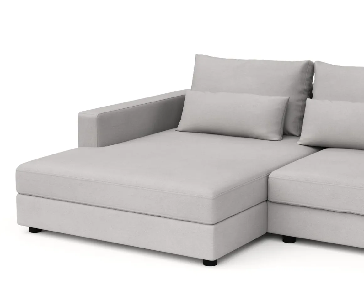 Ecksofa NAEL links hellgrau