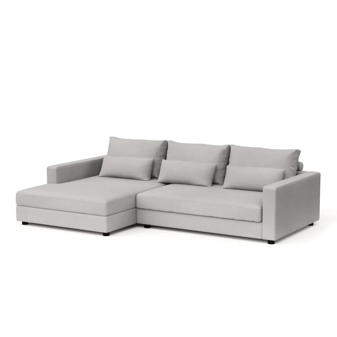 Ecksofa NAEL links hellgrau