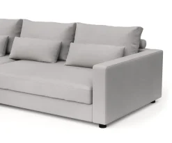 Ecksofa NAEL links hellgrau