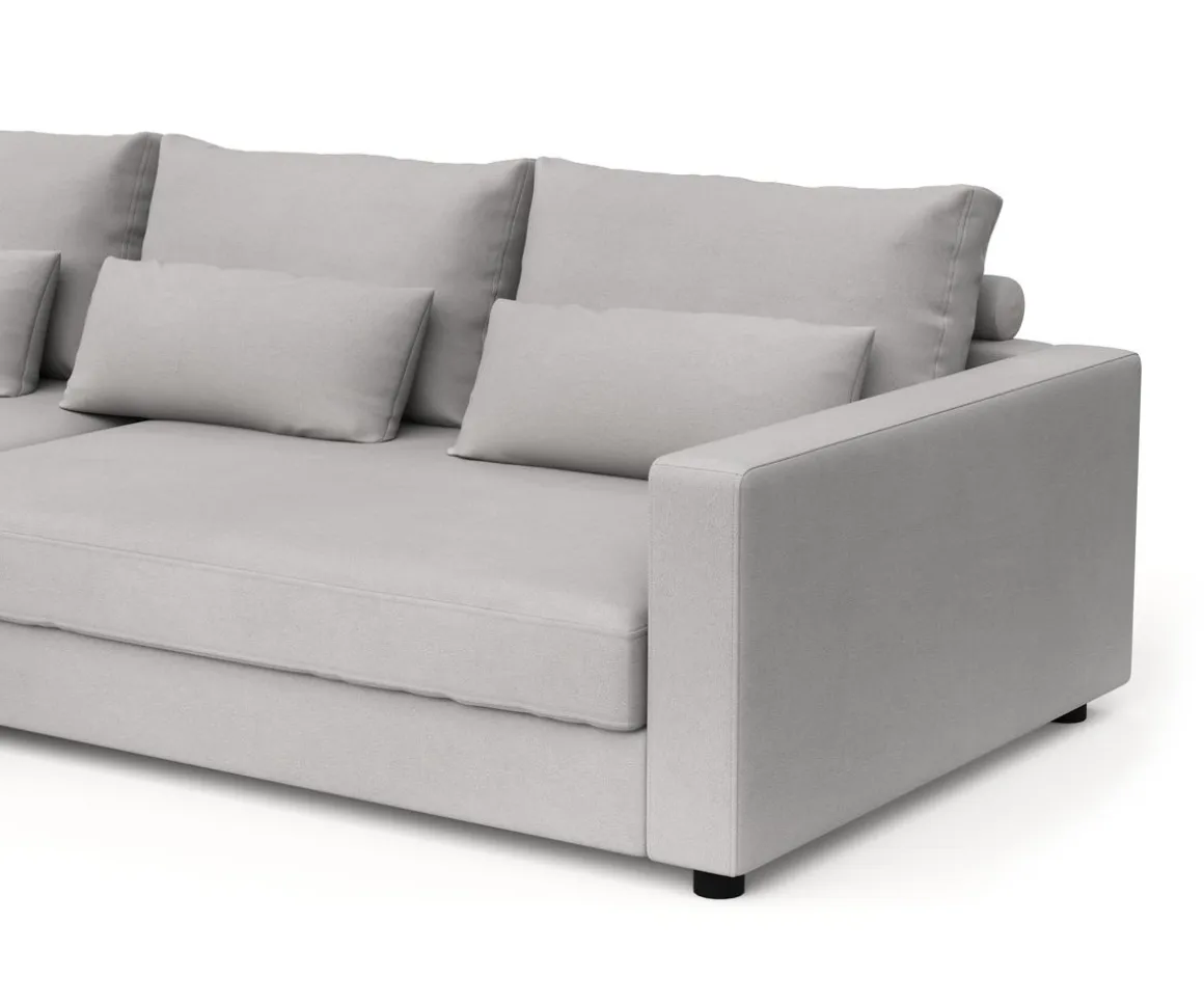 Ecksofa NAEL links hellgrau