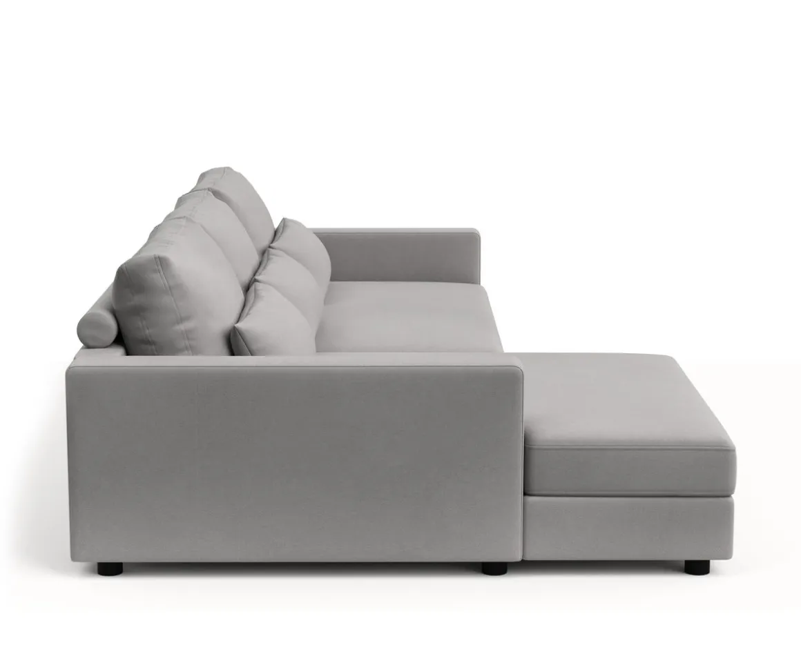 Ecksofa NAEL links hellgrau