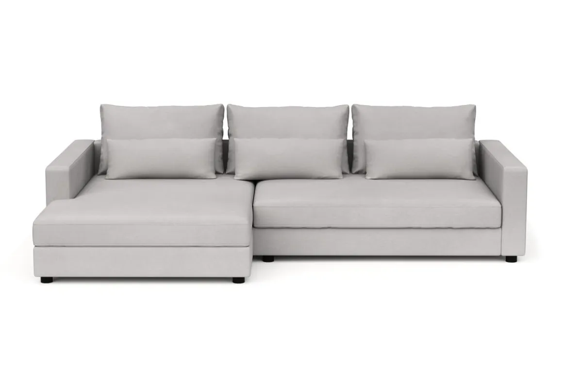 Ecksofa NAEL links hellgrau