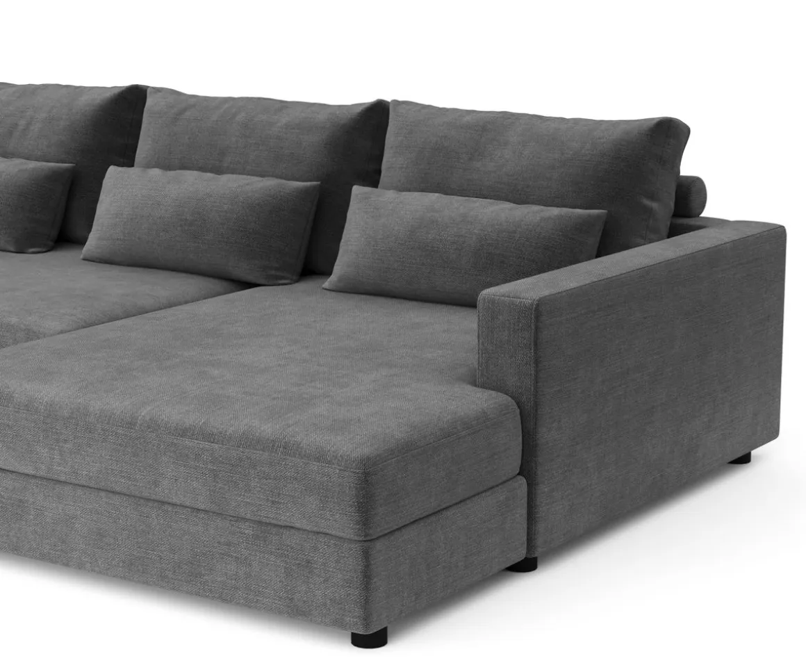 Ecksofa NAEL rechts anthrazit
