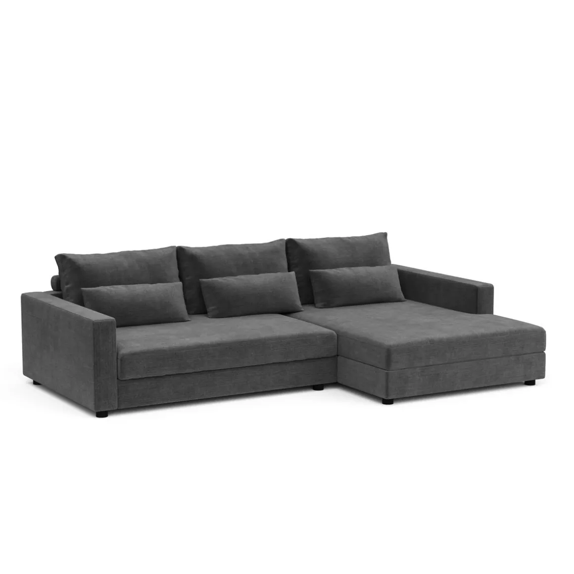 Ecksofa NAEL rechts anthrazit