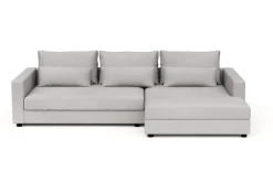 Ecksofa NAEL rechts hellgrau
