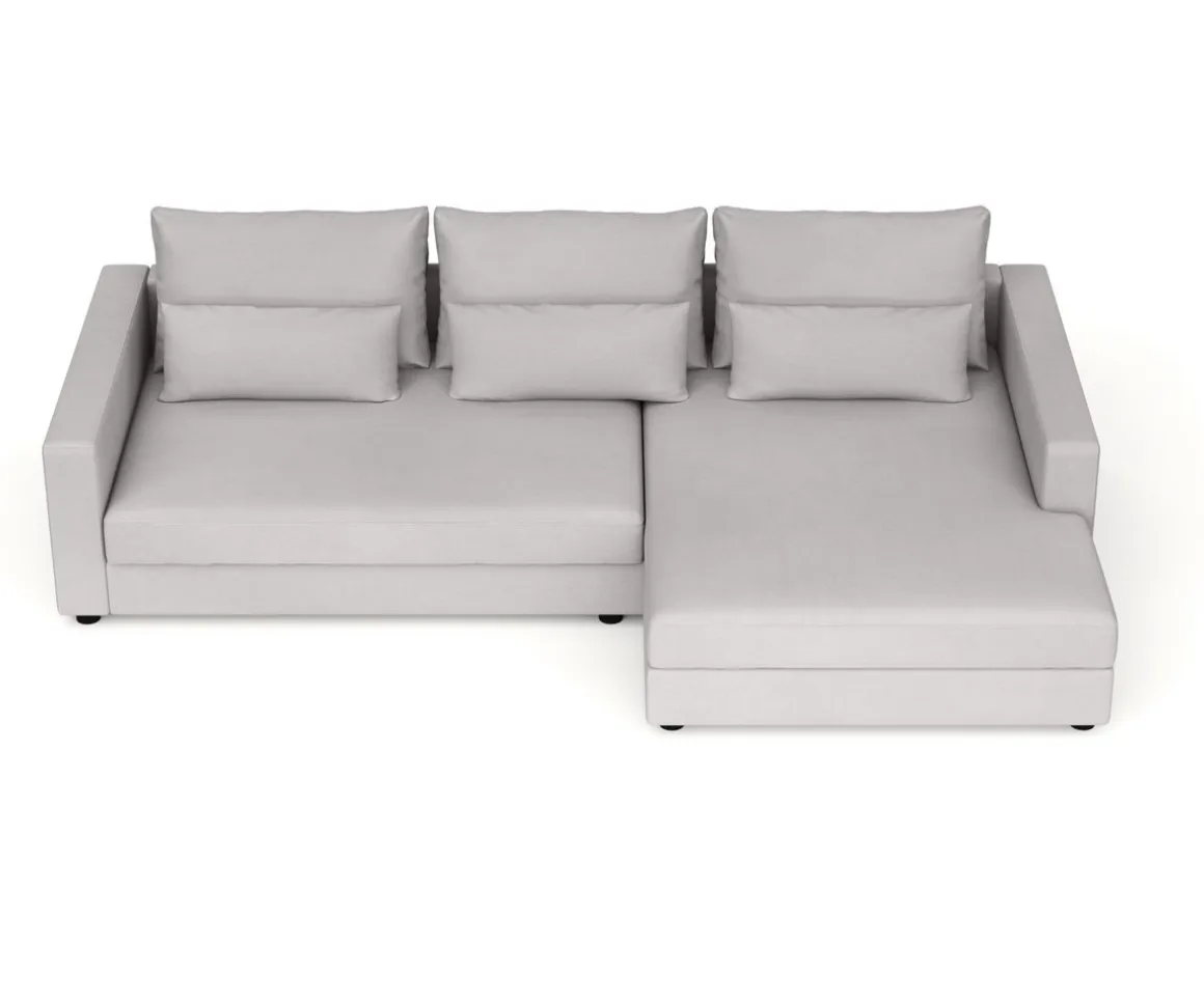 Ecksofa NAEL rechts hellgrau