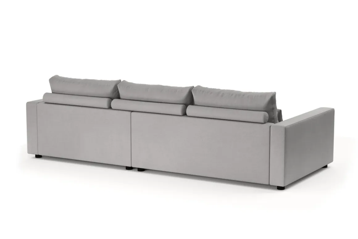 Ecksofa NAEL rechts hellgrau