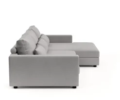 Ecksofa NAEL rechts hellgrau