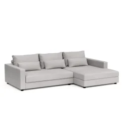 Ecksofa NAEL rechts hellgrau
