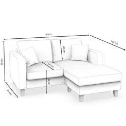 Ecksofa NOLAN rechts terracotta