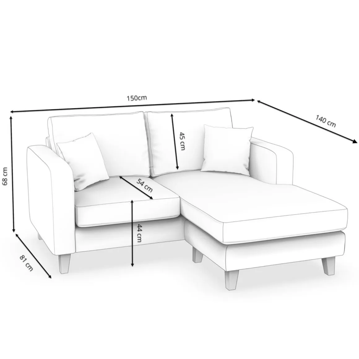 Ecksofa NOLAN rechts terracotta