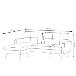 Ecksofa SALLY anthrazit
