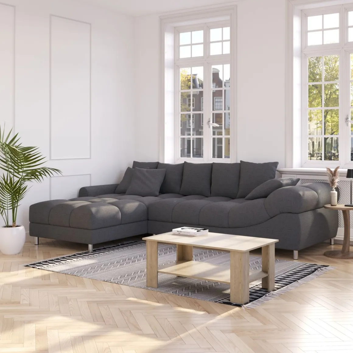 Ecksofa SUMMER links anthrazit