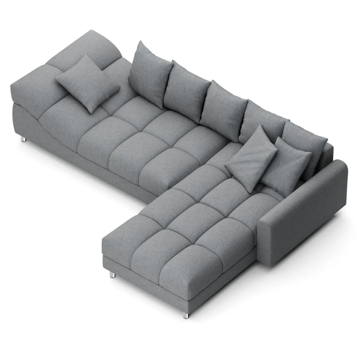 Ecksofa SUMMER rechts grau