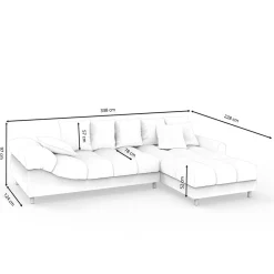 Ecksofa SUMMER rechts grau