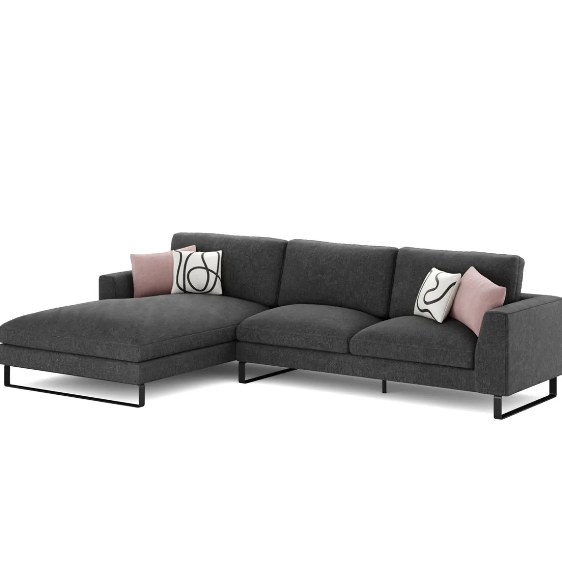 Ecksofa THILO links anthrazit