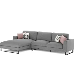 Ecksofa THILO links grau