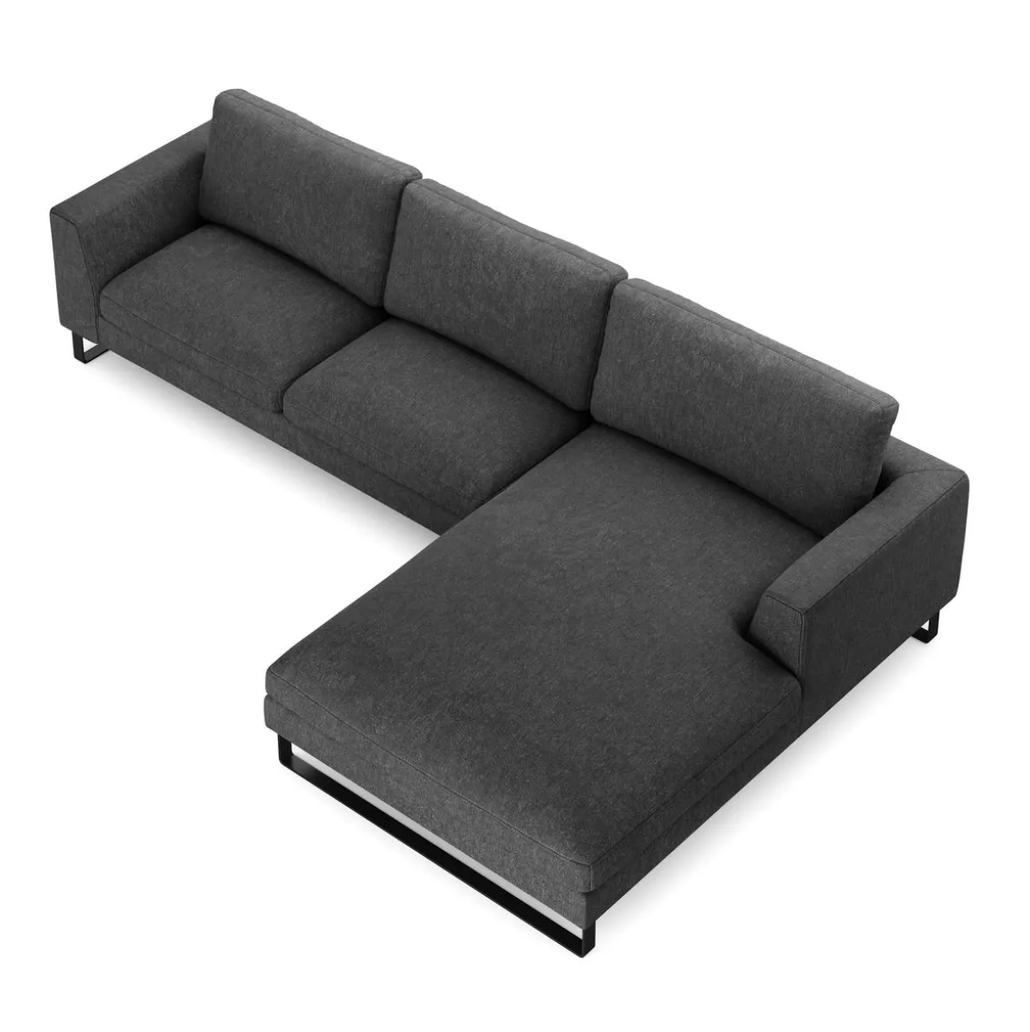 Ecksofa THILO rechts anthrazit